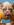Cane marrone che si lecca le labbra su uno sfondo blu che rappresenta la categoria dell'accattonaggio.