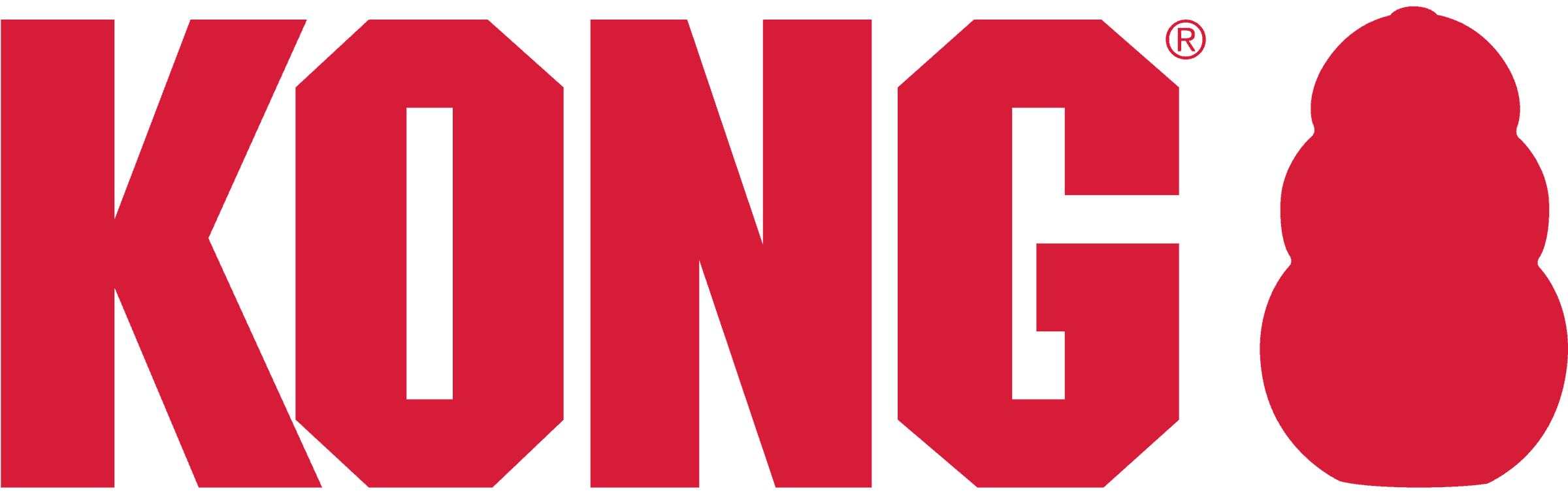 Logotipo de KONG en rojo.